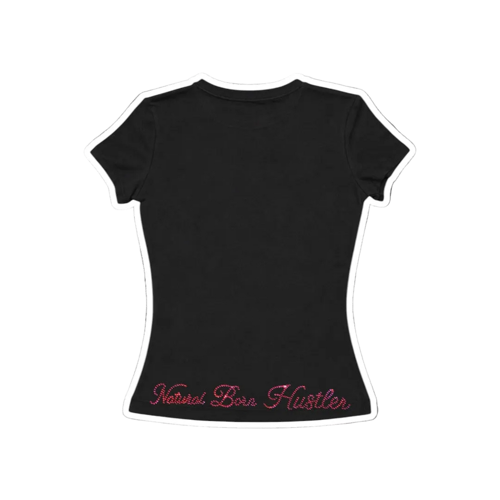 Natural Born Hustler Rhinestone Tee